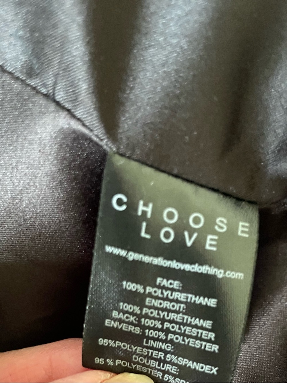 Generation Love Angie Quilted Vegan Leather Blazer Jacket Black 
Size M - Picture 9 of 13